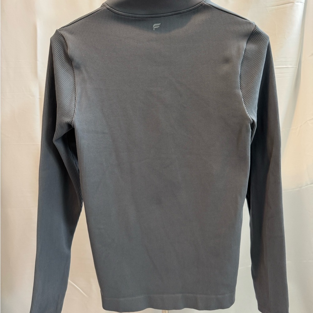 Gray Fabletics Ribbed Zip-Up Jacket - image 8